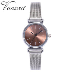 Minimalism Women Watches Silver Scale Dial Ladies Casual Quartz Wristwatch Business Mesh Strap Clock Gift Dress Montre Femme@50
