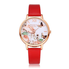 Women's Watches Butterfly Rose Gold Dial Ladies Simple Quartz Wristwatch Casual Clock Dress Gift Mujer Bayan Kol Saati@50