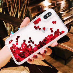 Love heart Sequins quicksand Case for iphone 11 Pro 11 Pro MAX XS Max XR X 8 7 6 Plus Shining Dynamic liquid glitter Phone Cover