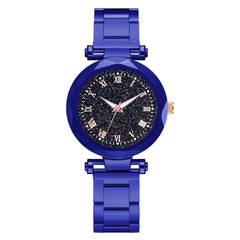 Luxury Women's Watches Simple Scale Disc Ladies Quartz Wristwatch  Starry Sky Alloy Strap Casual Clock Dress Gift Reloj Mujer@50