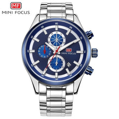 MINI FOCUS Luxury Brand Men Watches Stainless Steel Sports Watch Men Waterproof Analog Quartz Wristwatch Mens Relogio Masculino