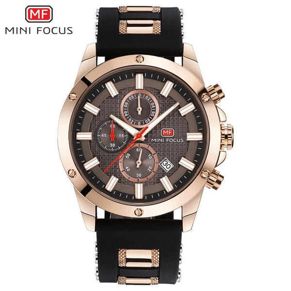 MINIFOCUS Man Watch 2019 Analog Men's Watch Fashion Sports Watches Men Quartz Clock Silicone Military Watch Relogio Masculino