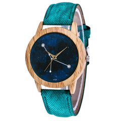 The Dial Is A Temperament Ladies Watch With A Dot On The Characteristic Wood Grain Table Women's Watches Bayan Kol Saaty @50