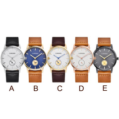 Men's  Wrist Watch Fashion Leather Band Analog Quartz Round Business Watch Man Reloj Hombre 2019 Men Wristwatch Clock