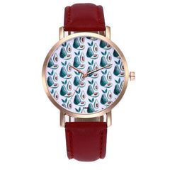 Funny Avocado Pattern Minimalist Style Ladies Watch Temperamental Orologio Donna women's Watches Bayan Kol Saaty Fashion@50