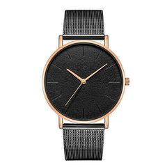 Hot Sale Women Watch Large Dial Thin Scale Clock  Business Leather Strap Quartz  Ladies  Wristwatch Simple Zegareki Damsk@50