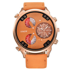 Man Wrist Watch Luxury Automatic Mechanical Date Day Leather Watch Mens Reloj Hombre 2019 big dial watches for men