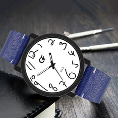 Men's Watch Fashion High-End Quartz Letter Leather Pointer Light Series Wristwatch Mens Reloj Hombre 2019 erkek kol saati