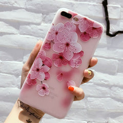 Fashion Flower Silicon Phone Case For iPhone 7 8 Plus Rose Floral Leaves Cases For iPhone X 7 6 6S Plus 5 5S SE Soft TPU Cover