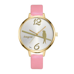Women's Watches Fashion Geneva Brand Cute Bird Pattern On The Dial Minimalism Wristwatches High Quality Clock Zegarek Damski@50