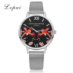 Unique Women's Watches Cute Flamingo Pattern Ladies Quartz Wristwatch Alloy Strap Clock  Relogio Feminino@50