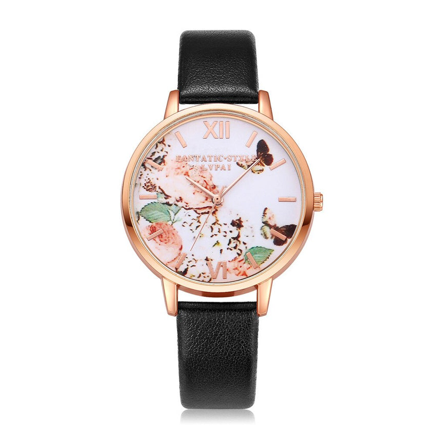 Women's Watches Butterfly Rose Gold Dial Ladies Simple Quartz Wristwatch Casual Clock Dress Gift Mujer Bayan Kol Saati@50