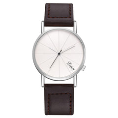 Trend Mens Watch Thin Disc Fashion Quartz Wristwatch Business Leather Strap Classic Male Clock Handsome Relojes Para Hombre@50