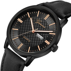 DISU Men Wrist Watch Sport Military Stainless Steel Dial Leather Band watches mens unique watch for men relogios masculino