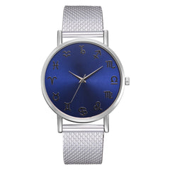 Creative Lady Watch With Melancholy Blue Base Sign Is Worth Starting Montre Femme Acier Inoxydable Women's Watches Wristwatch@50