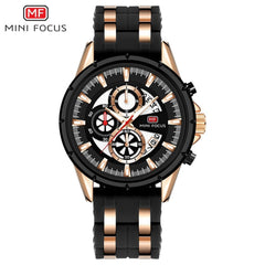 NIMIFOCUS Blue Watch Men Top Quality Chronograph Men's Watches Quartz Watches Men Sports Watch Silicone Rubber Strap Wristswatch