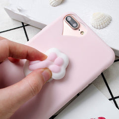 3D Cartoon Cute Squishy Cat Claw Case for iPhone 6 6S 7 Plus Fundas Funny Pressure Release Soft Squishi Squeeze Cats Phone Cases