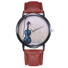 Women's Watches Bayan Kol Saaty Fashion Simple Violin Pattern Watch Reloj De Mujer Montre Femme Acier Inoxydable @50