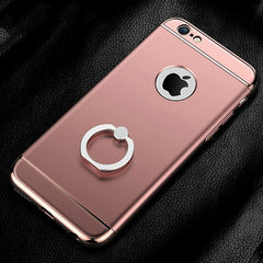 360 Degree Full Protect  Armor Phone Case For iPhone X XS XR XS Max 6 6s 7 8 plus Plating Matte Hard PC Cover With Finger Ring