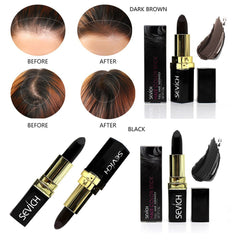 Portable Natural Plant Black/Brown Hair Dye Lipstick Shape Anti Sweat Waterproof Disposable Dye Pen Hairline Coloring Tool TSLM2