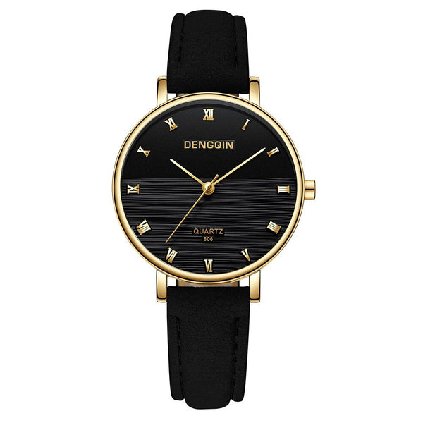 DISU Women Wrist Watch Top Brand DENGQIN Leather Casual Ladies Watches Fashion Watch 2019 Womens watches