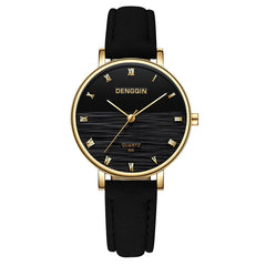 DISU Women Wrist Watch Top Brand DENGQIN Leather Casual Ladies Watches Fashion Watch 2019 Womens watches