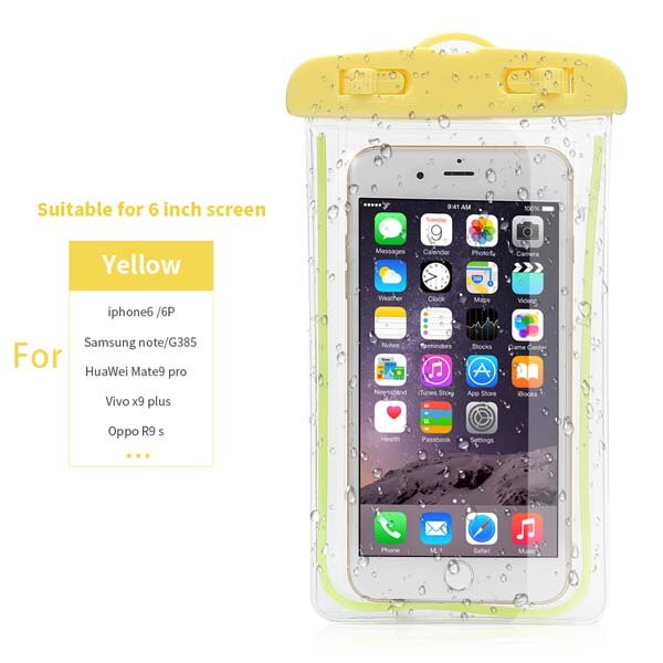 Luminous Waterproof Phone Bags Pouch For iphone 8 7 6 6s Plus 5 s SE Case Universal 6.0" Mobile Phone Waterproof Bag Cover Cases