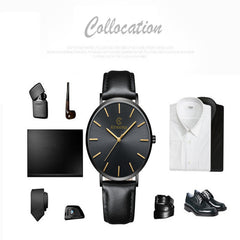 Ultra-thin 6.5mm Watch Men's Elegant Fashion KEMANQI Watches Simple Business Men Quartz Watches Roman Masculine Male Clock reloj