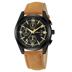 Men Wrist Watch Luxury Quartz Sport Military Stainless Steel Dial Leather Band Watch Man Reloj Hombre 2019 relogios masculinos