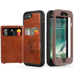 For iPhone 6 6S 7 8 Plus X XS XR XS Max Case Hybrid Tough Armor Slide Card Holder Cover Luxury Magnetic Flip Wallet Case