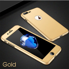 360 Degree Phone Case For iPhone XS Max 6 7 8 Plus Case With Tempered Glass For iPhone X 8 7 6 Cases Front Back Full Cover Case