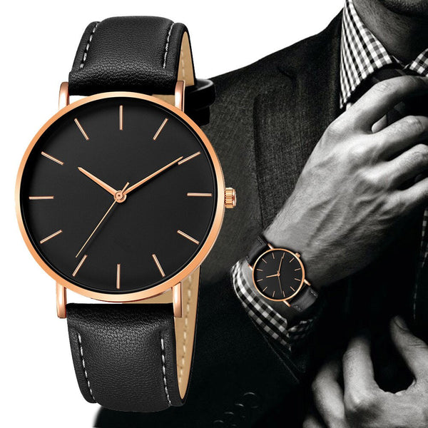 Geneva Men Watch Date Alloy Case Synthetic Leather Analog Quartz Sport Wristwatch Mens relojes hombre 2019 zegarek meski