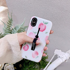 TIKITAKA Summer Fruit Pineapple Phone Case For iphone X 6 6s 7 8 6 6s 7 8 Plus Cactus Hide Ring Stand Holder Cover Coque
