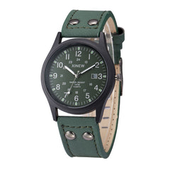 Man Watch Vintage Classic Waterproof Date Leather Strap Sport Quartz Army Wristwatch Mens Reloj Hombre 2019 Men Wristwatch Clock