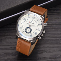 Men Watch Fashion Quartz High Quality Leather Blu Ray Glass Wristwatch Mens Reloj Hombre 2019 Men Wristwatch Clock