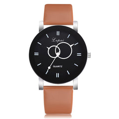 Minimalism Watches Women Circle Pattern Dial Ladies Simple Quartz Wristwatch Business Clock Leather Strap Relojes Para Mujer@50