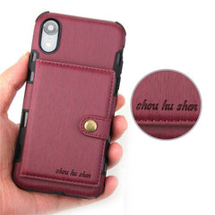 Leather Wallet Case For iPhone XS Max 6 6s 7 8 Plus Plain Business Cases For Samsung Note 8 S8 S9 Plus With Card Pocket Cover
