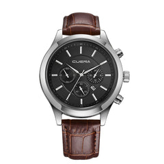 Men's Watch Leather Military Alloy Analog Quartz  Business Date Wristwatch Mens Montre Homme 2019 zegarek meski orologio uomo