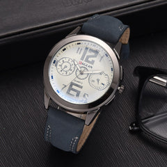 Men Wristwatch Fashion Quartz High Quality Leather Blu Ray Glass Clock Watch Man Watches Mens 2019 relogios masculinos
