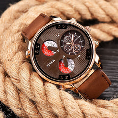 Man Wrist Watch Luxury Automatic Mechanical Date Day Leather Watch Mens Reloj Hombre 2019 big dial watches for men
