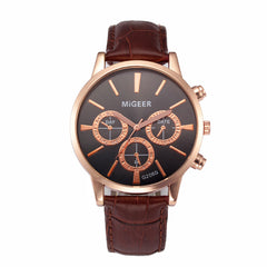 DISU Men Wrist Watch Classic New Leather Strap Quartz Casual watches men unique watch for men relogios masculino