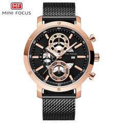 MINI FOCUS Watches Mens 2019 Quartz Rose Gold Watch Men Business Men's Watch Top Brand Luxury Fashion Casual Male Watch Luminous