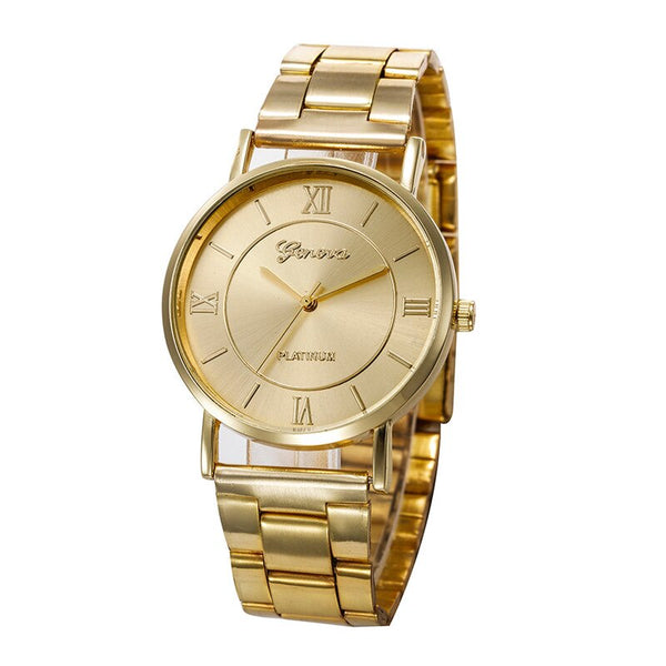 Women's Watches Fashion Geneva Brand Roman Numeral Zegarki Damskie Montre Femme Acier Inoxydable Romain Horloge Cadeau @50