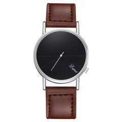 Trend Mens Watch Thin Disc Fashion Quartz Wristwatch Business Leather Strap Classic Male Clock Handsome Relojes Para Hombre@50