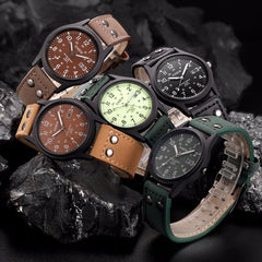 Man Watch Vintage Classic Waterproof Date Leather Strap Sport Quartz Army Wristwatch Mens Reloj Hombre 2019 Men Wristwatch Clock