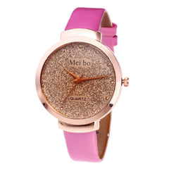 DISU Women Ladies Watch Beautiful Simple Leather Belt Womens watches Fashion Watch 2019 Relogio Feminino