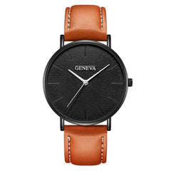Men's Wrist Watch Leather Military Casual Analog Quartz Business Wristwatch Mens big dial watches for men relogio masculino