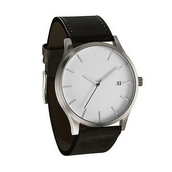 DISU Men Couple Watch Leather Band Analog Quartz Round Wrist Business watch man watches mens 2019 relogios masculino