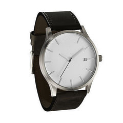 DISU Men Couple Watch Leather Band Analog Quartz Round Wrist Business watch man watches mens 2019 relogios masculino