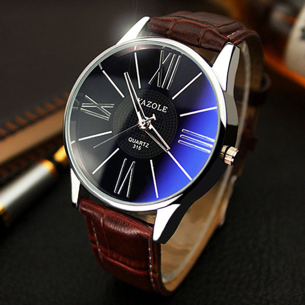 Man Watches Luxury Fashion Leather Glass Quartz Analog Wristwatch Mens Montre Homme 2019 zegarek meski saat erkekler